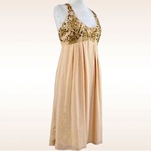 **5 for $50**ANTHROPOLOGIE "LIL “FLICKERING” SILK BEADED FLOWY PARTY DRESS 6